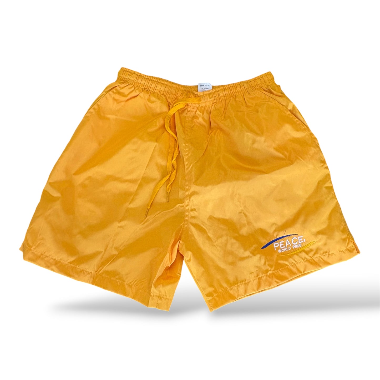 Yellow ‘Peace World-Wide’ Shorts