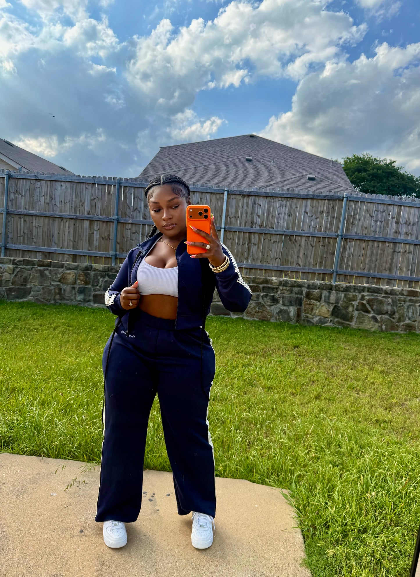 Ladies Blue ‘2 piece’ Zip Up Set