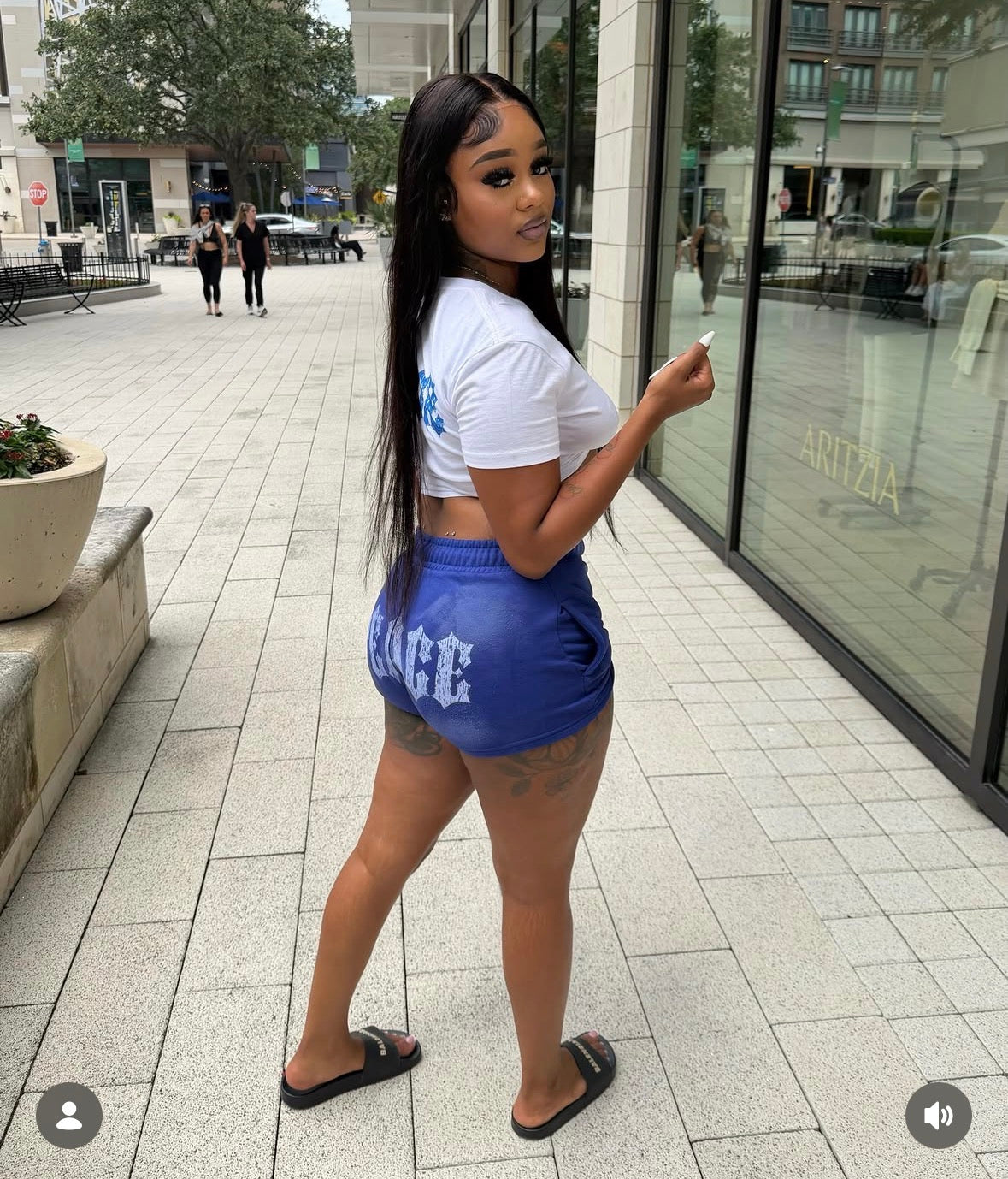 Royal Blue ‘Peace’ Summertime Shorts