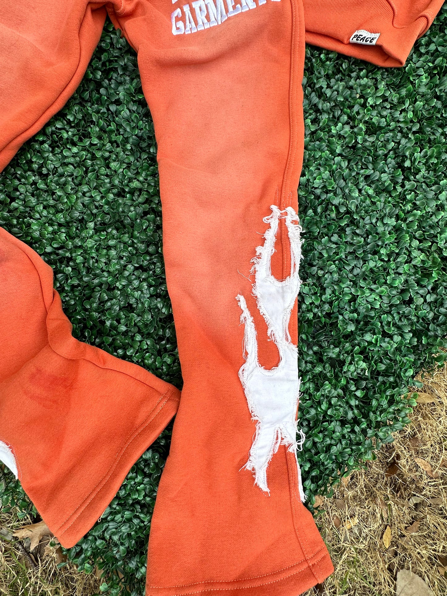 Peaceful Garments Stacked Sweats “Peach”