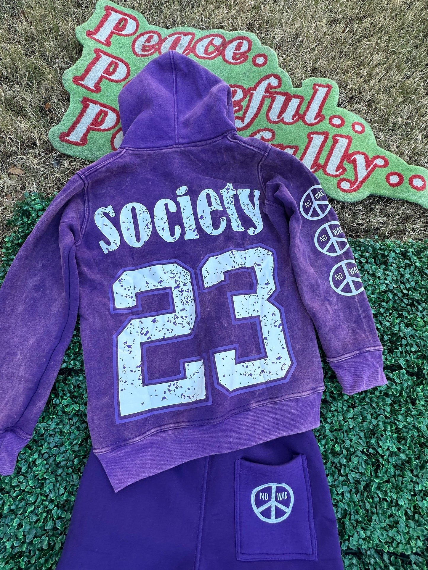 Purple 2023 Peaceful Society Hoodie