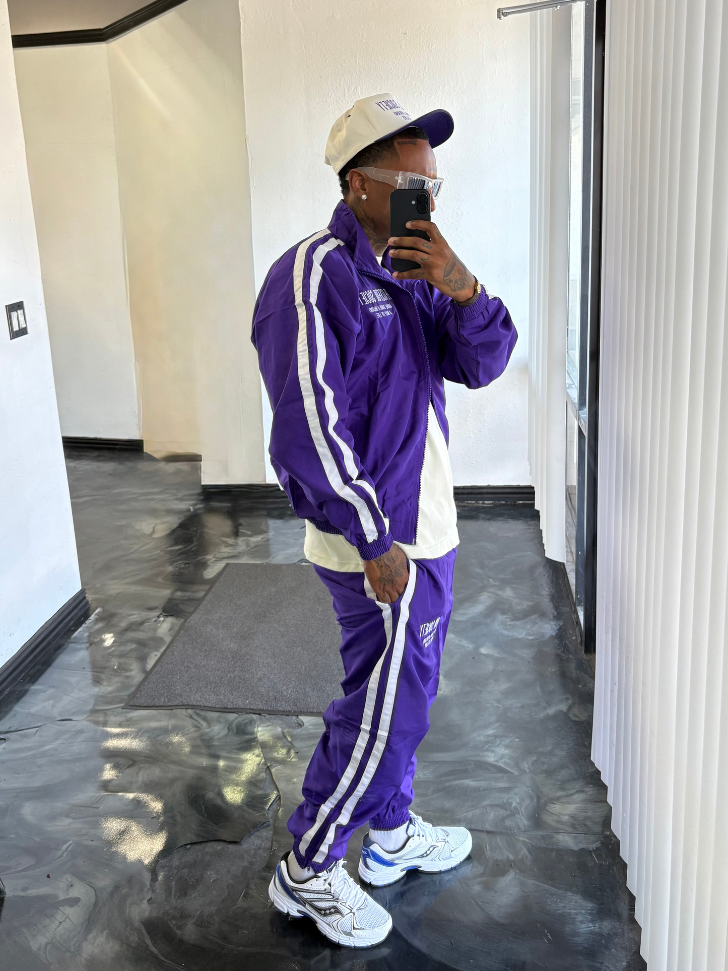 Purple ‘Peaceful Society’ Windbreaker Jacket