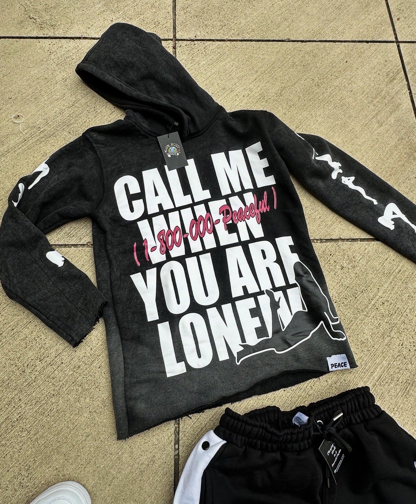 ‘Call Me When You’re Lonely’ Black Hoodie