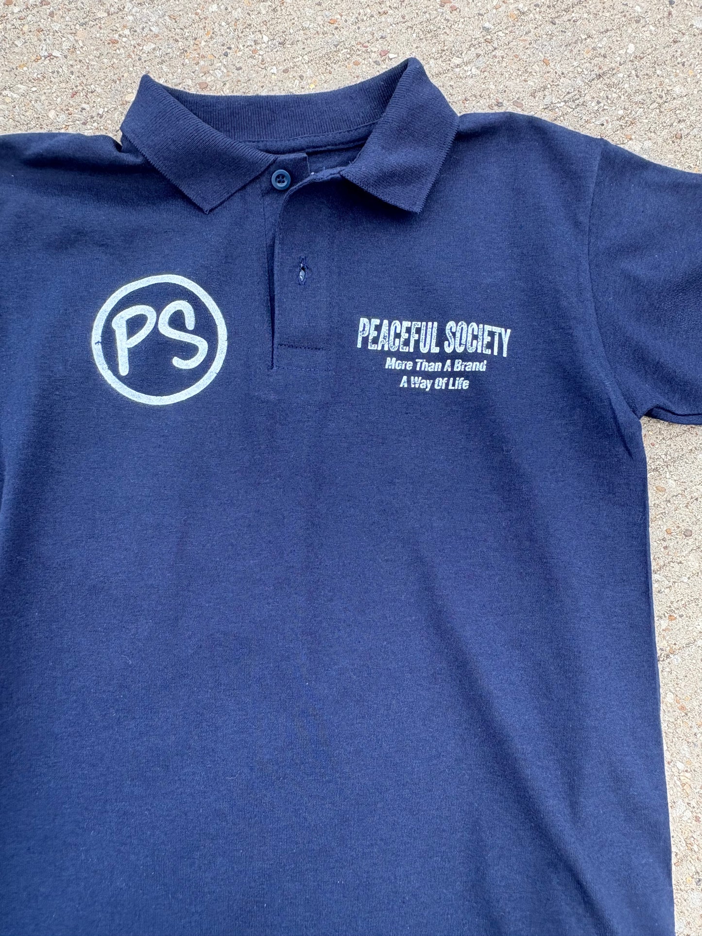 ‘PS’ Navy Blue Collar Shirt