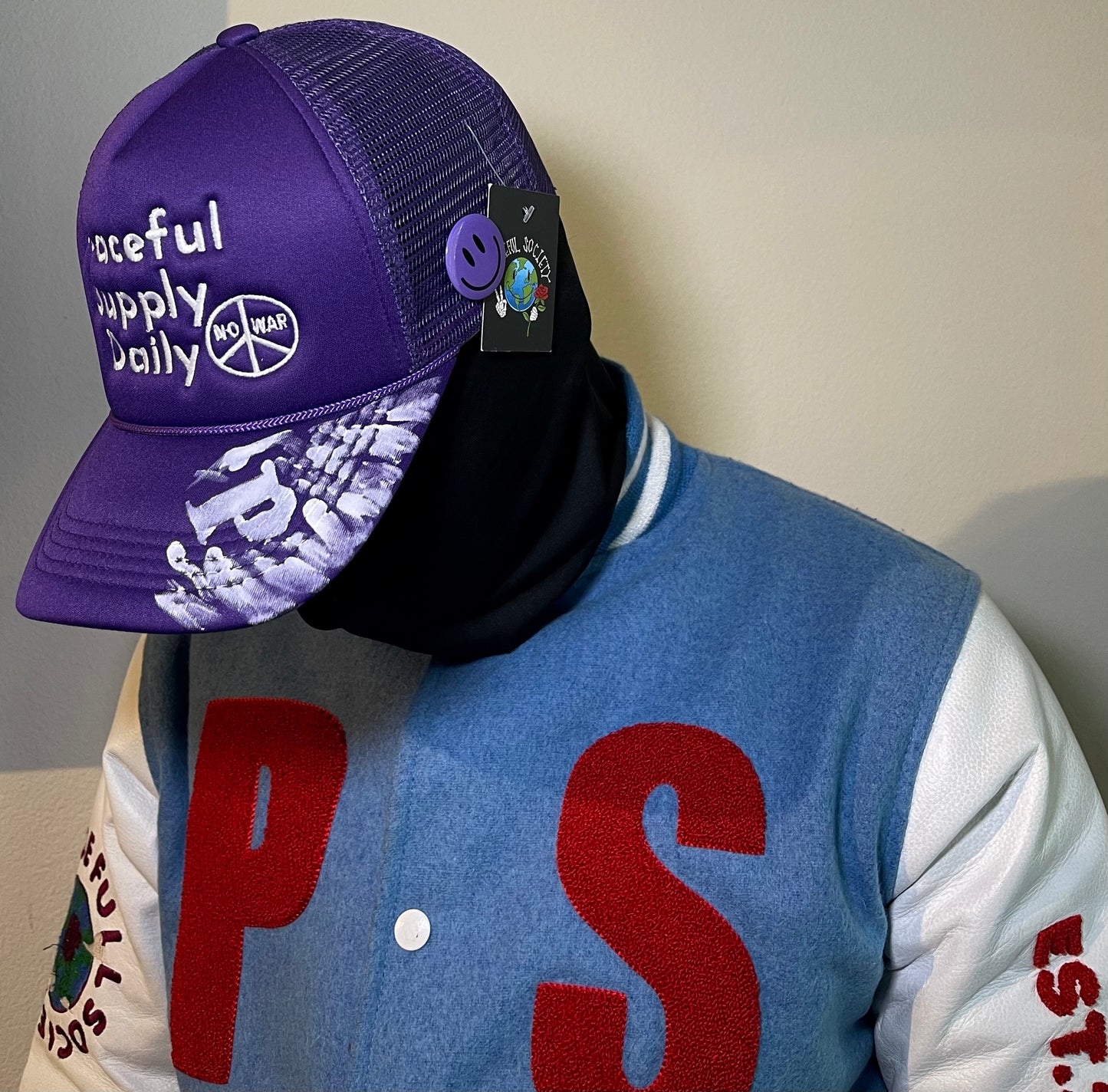 Peaceful Supply Daily Purple Acrylic Trucker Hat