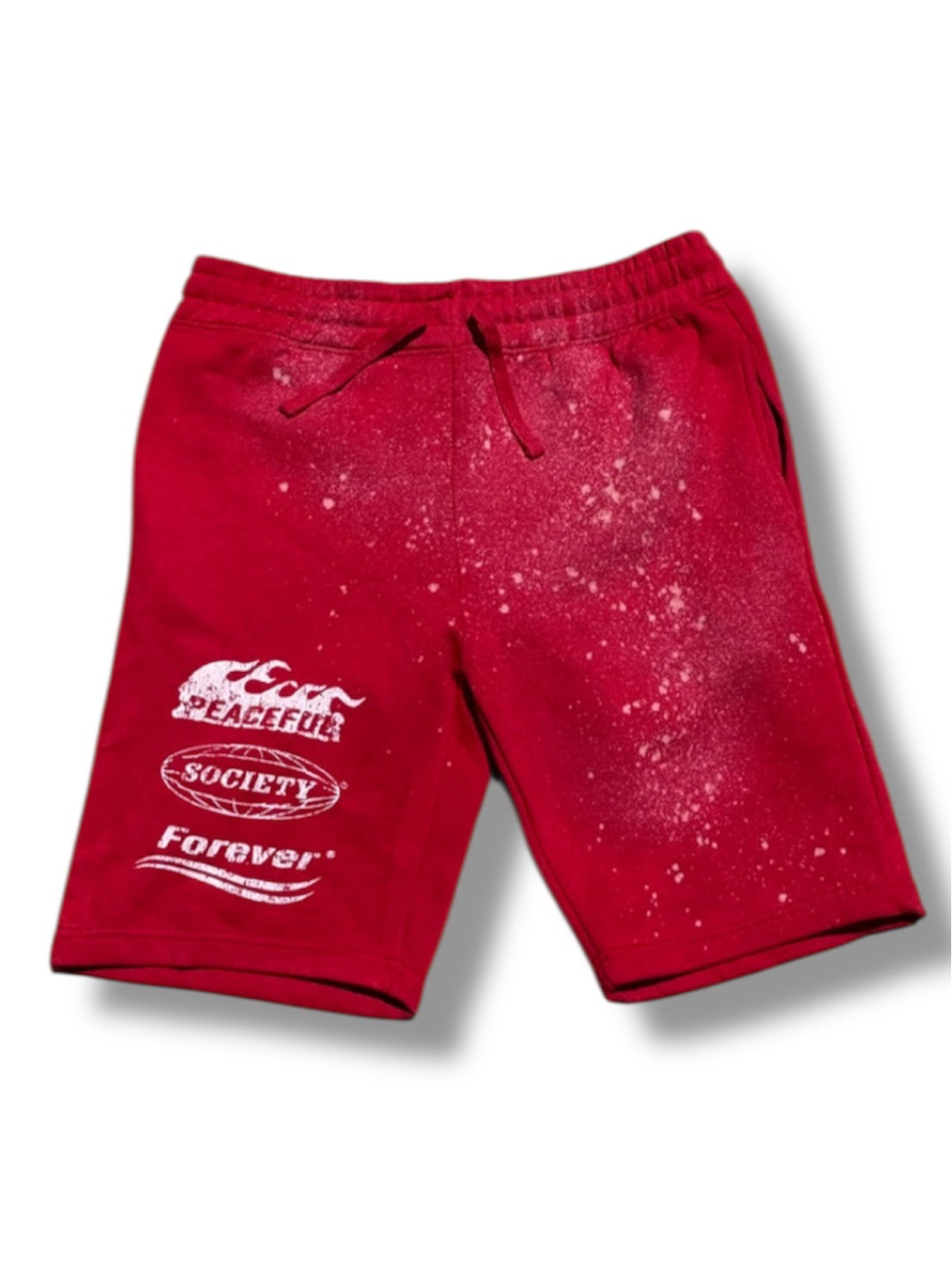 ‘Peaceful Society Forever’ Red Shorts