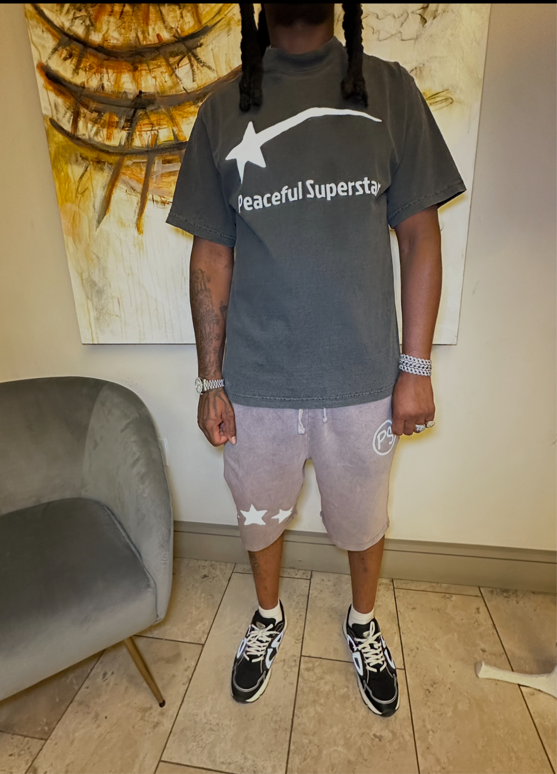 Vintage Fade ‘Peaceful Superstar’ T-Shirt