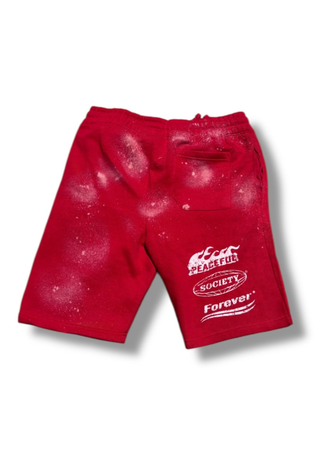 ‘Peaceful Society Forever’ Red Shorts