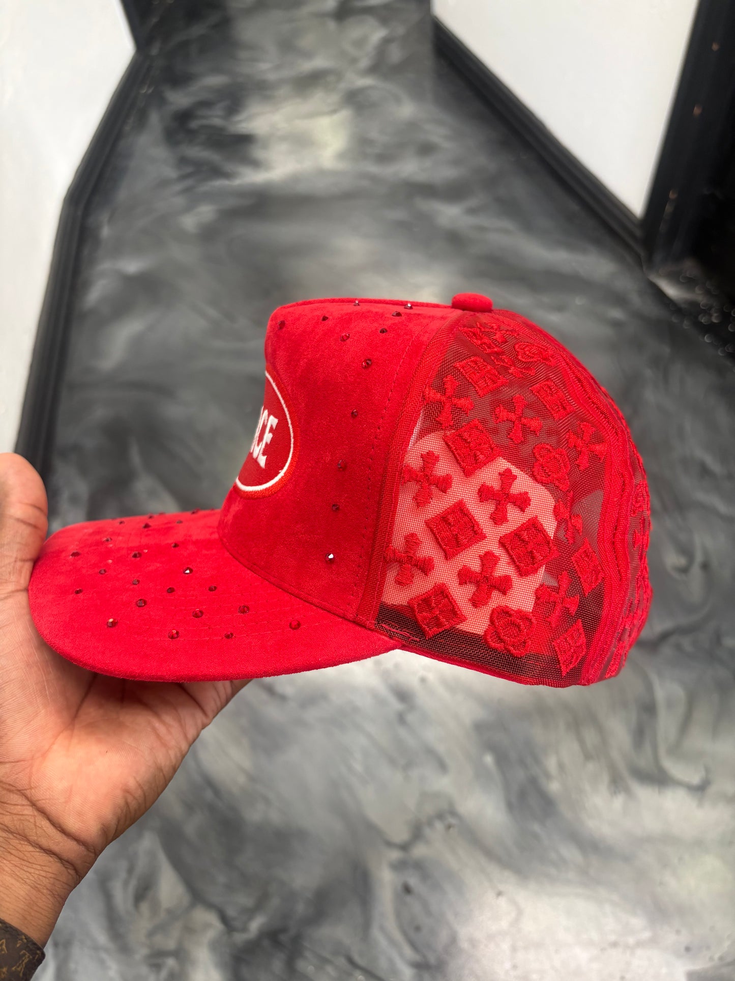 Red ‘Rhinestone Chrome’ Hat