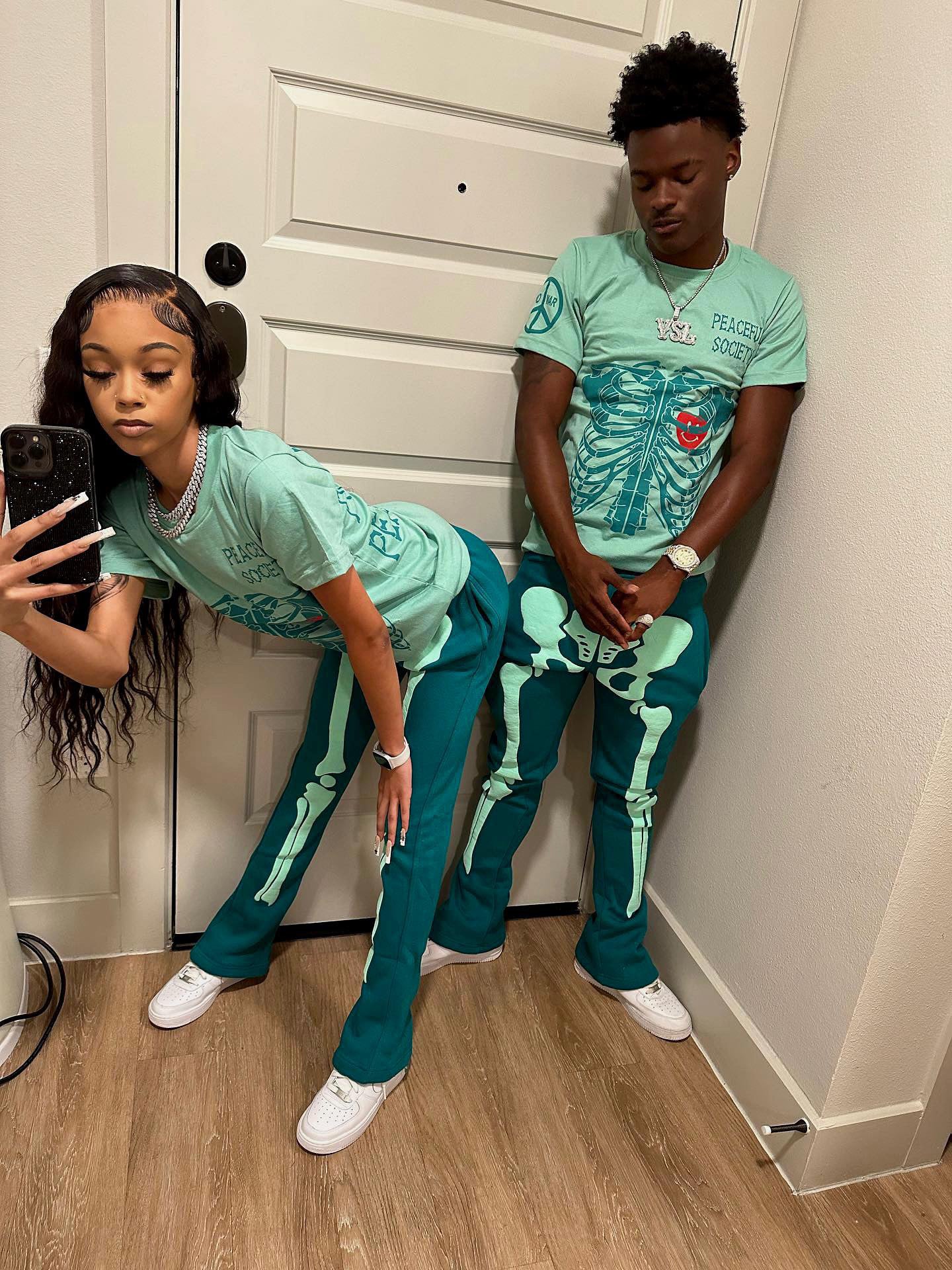 (a)Turquoise T-Shirt (Bone Edition)