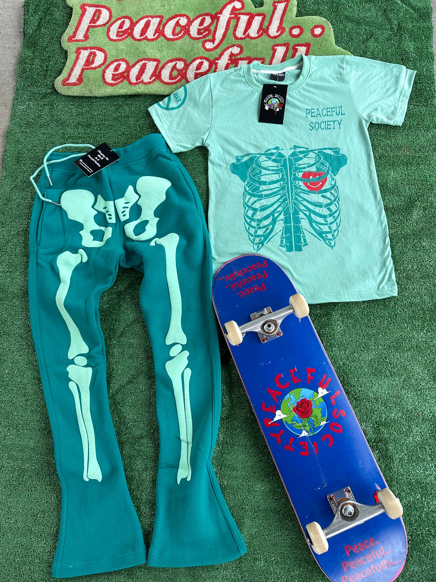 (a)Turquoise T-Shirt (Bone Edition)
