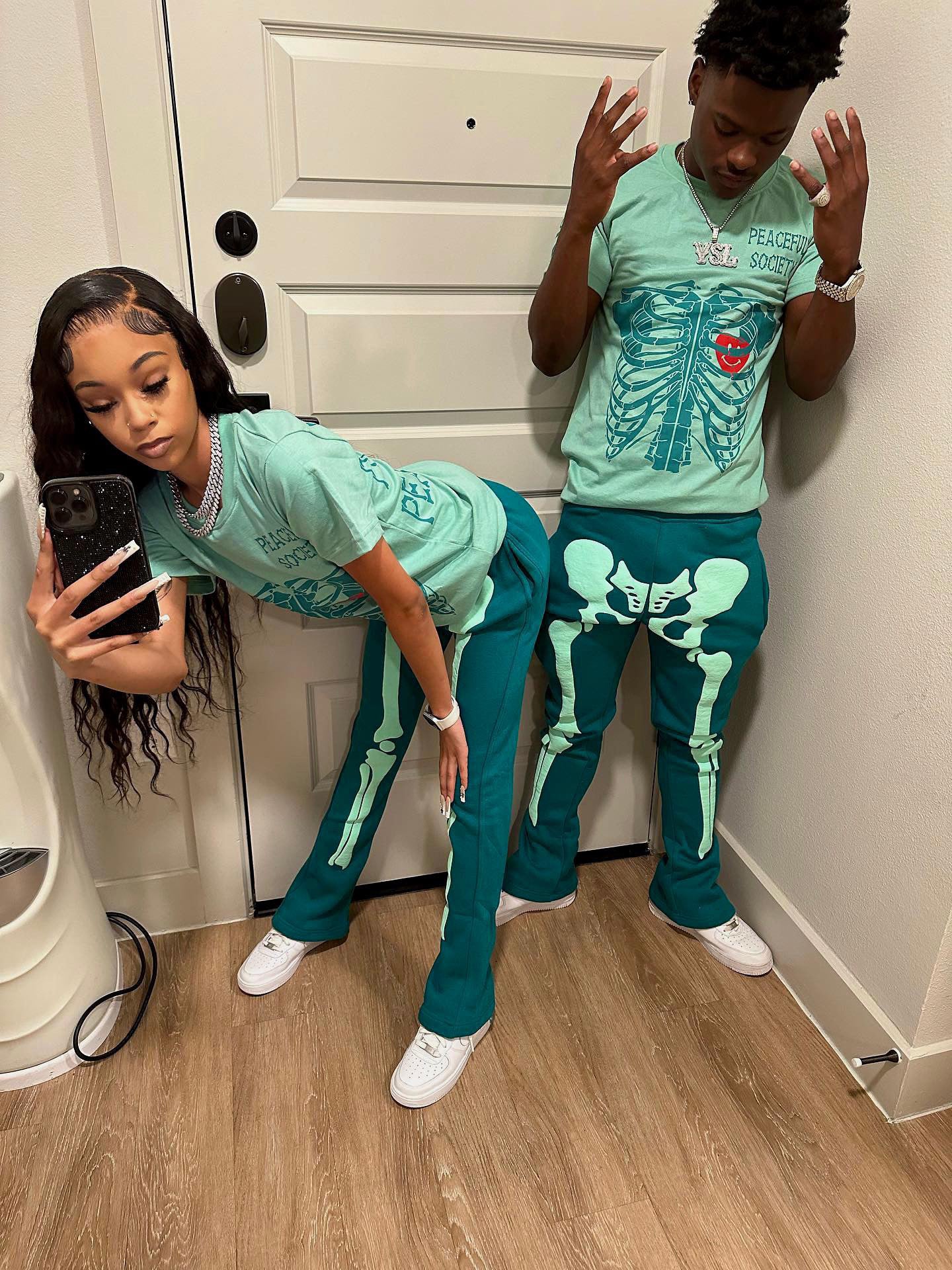 (a)Turquoise T-Shirt (Bone Edition)