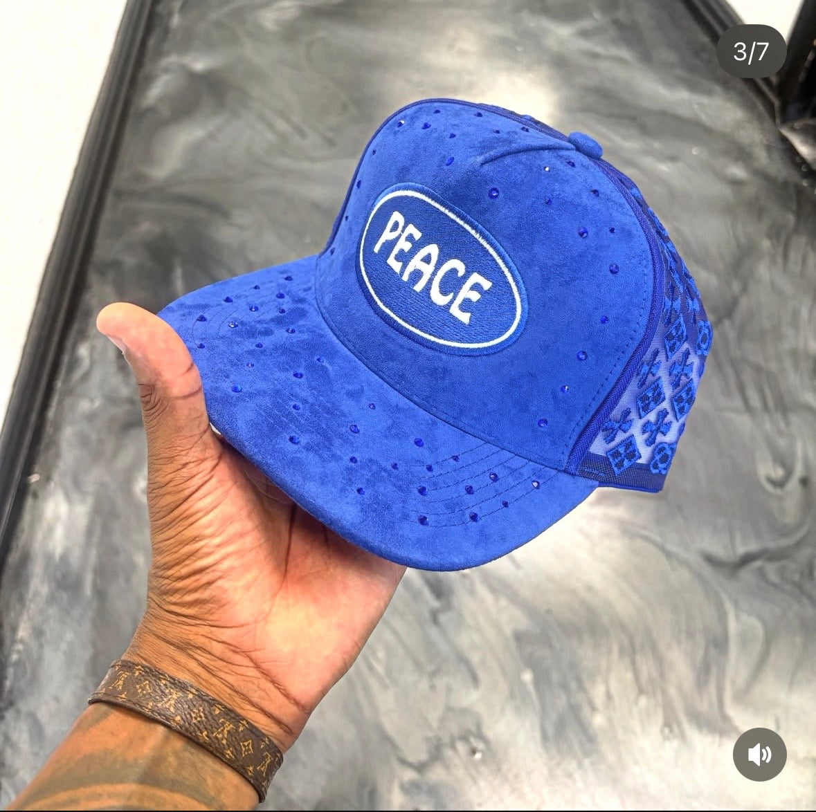 Royal Blue ‘Rhinestone Chrome’ Hat