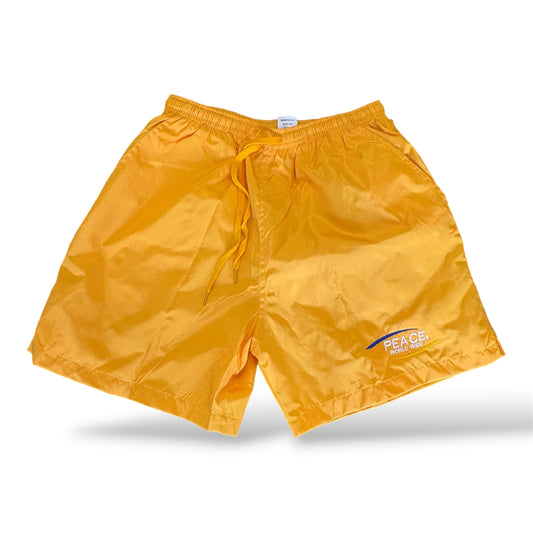 Yellow ‘Peace World-Wide’ Shorts