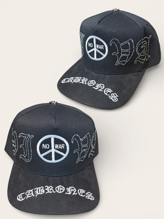 (a)‘No War’ Rhinestone Hat