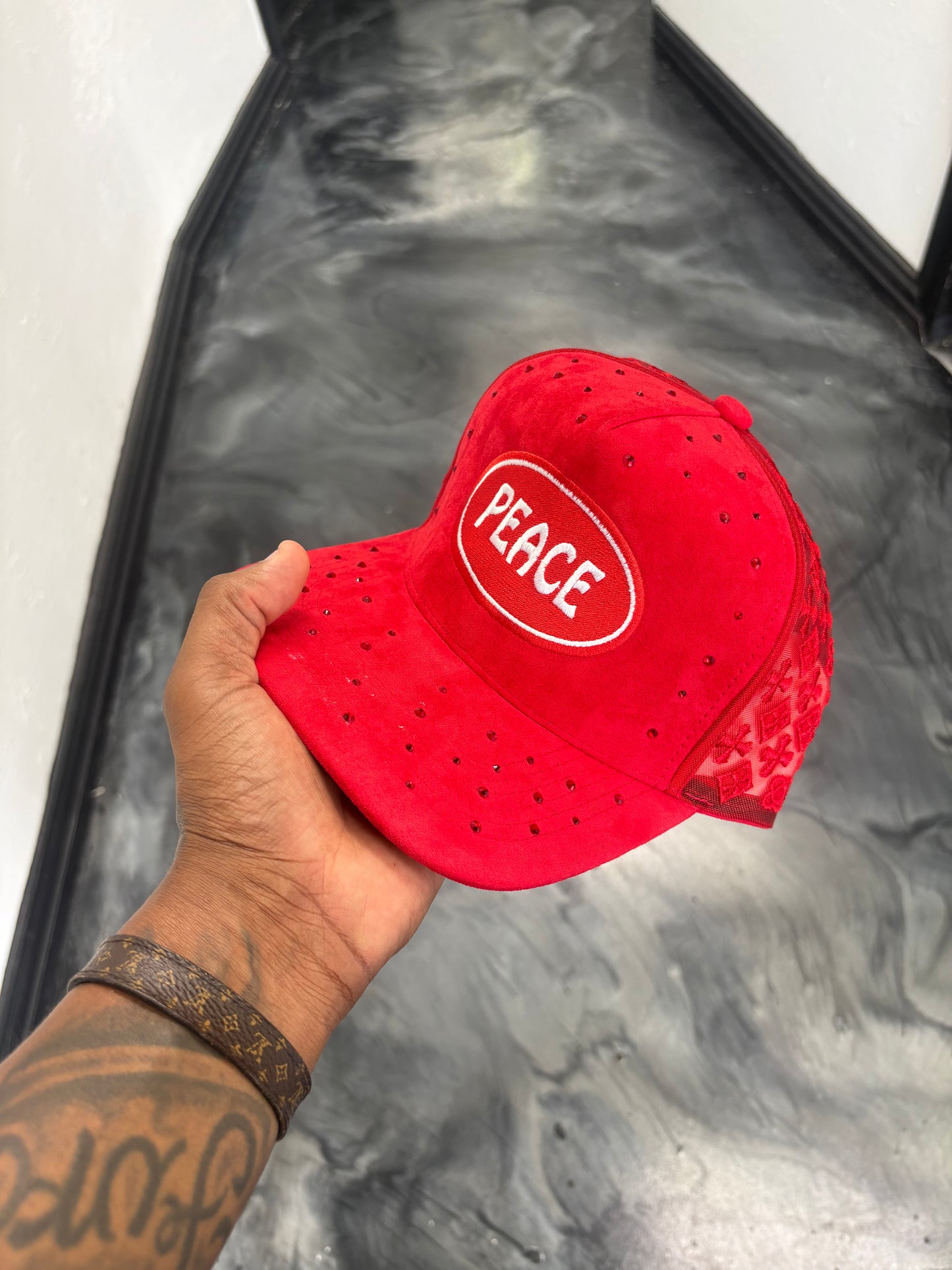 Red ‘Rhinestone Chrome’ Hat