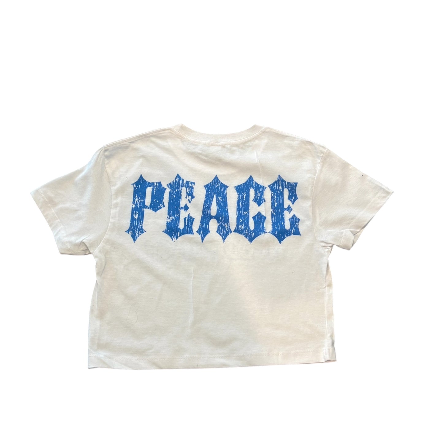 ‘Pretty Girls Need Peace’ Crop T-Shirt
