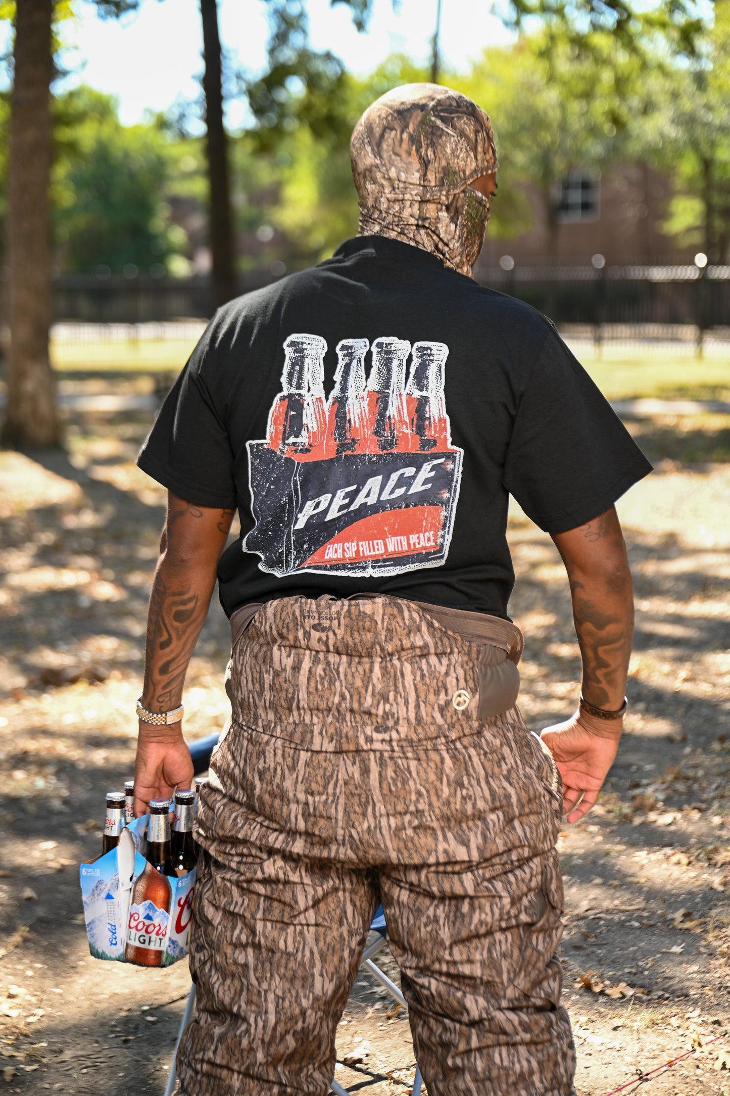 Black ‘Every Sip Filled With Peace’ T-Shirt