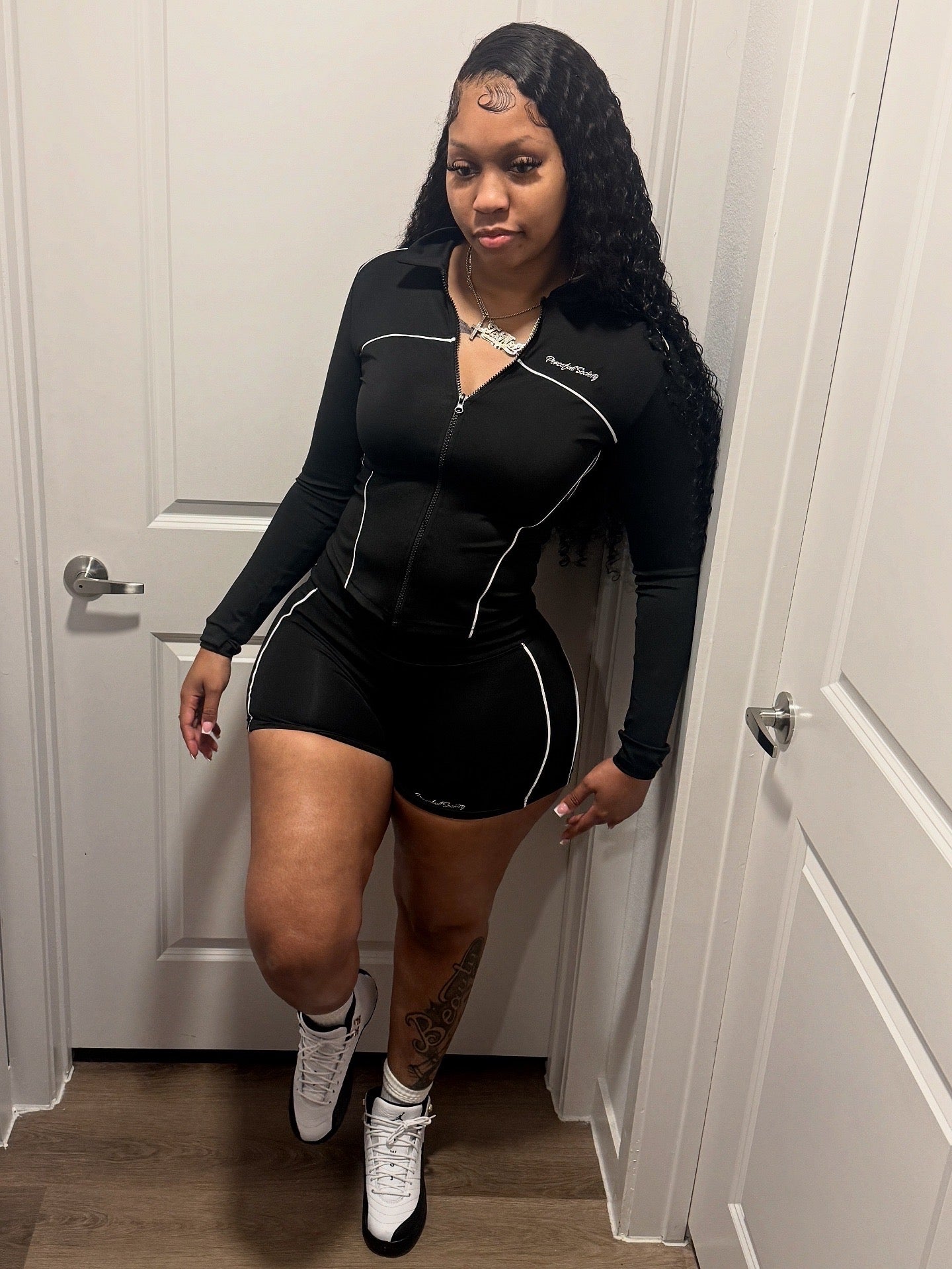 Ladies Black ‘2 piece’ Activewear Set