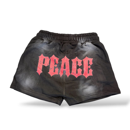 Black ‘Peace’ Summertime Shorts