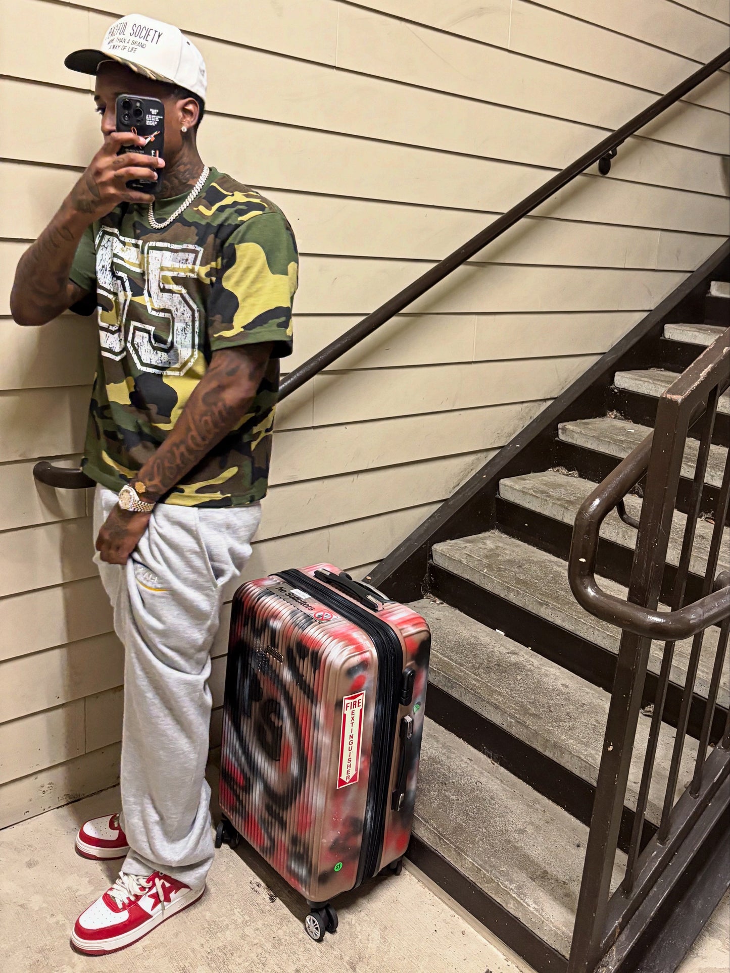 Adult Camo ‘55’ Crop T-Shirt