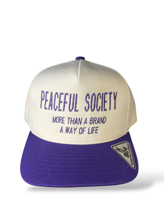Purple ‘Peaceful Society’ Hat