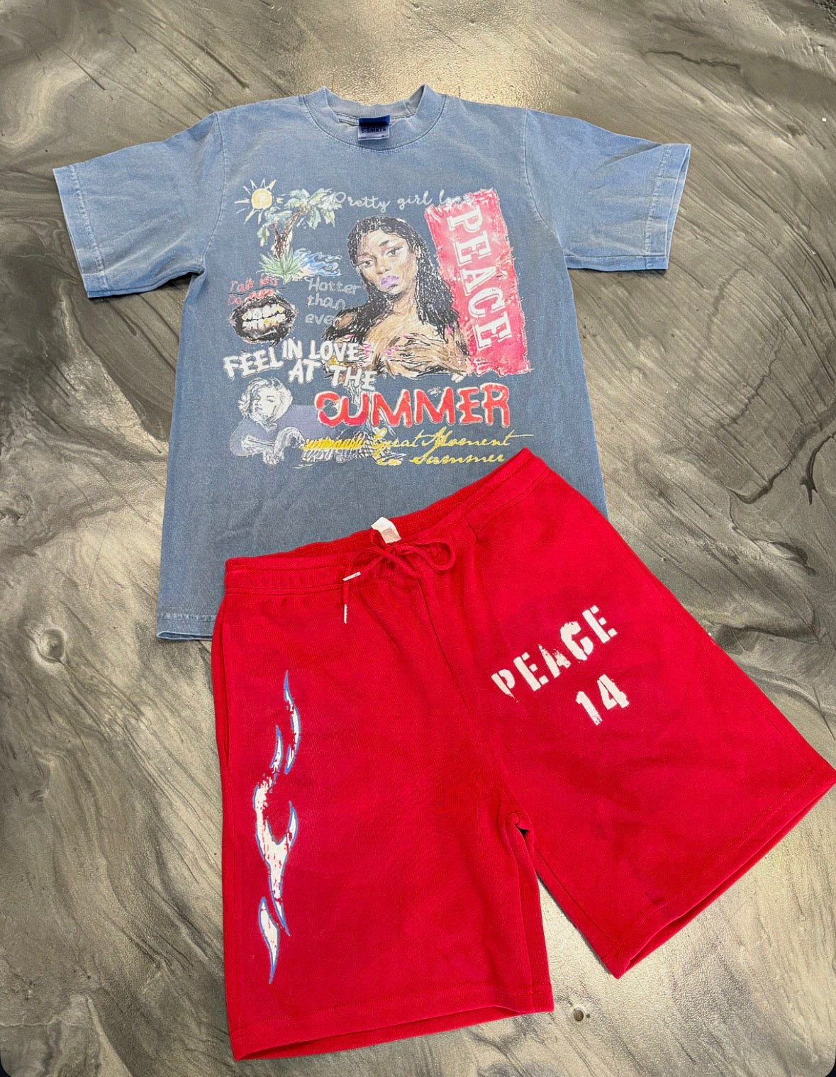 Vintage Blue ‘Peaceful Summer’ T-Shirt
