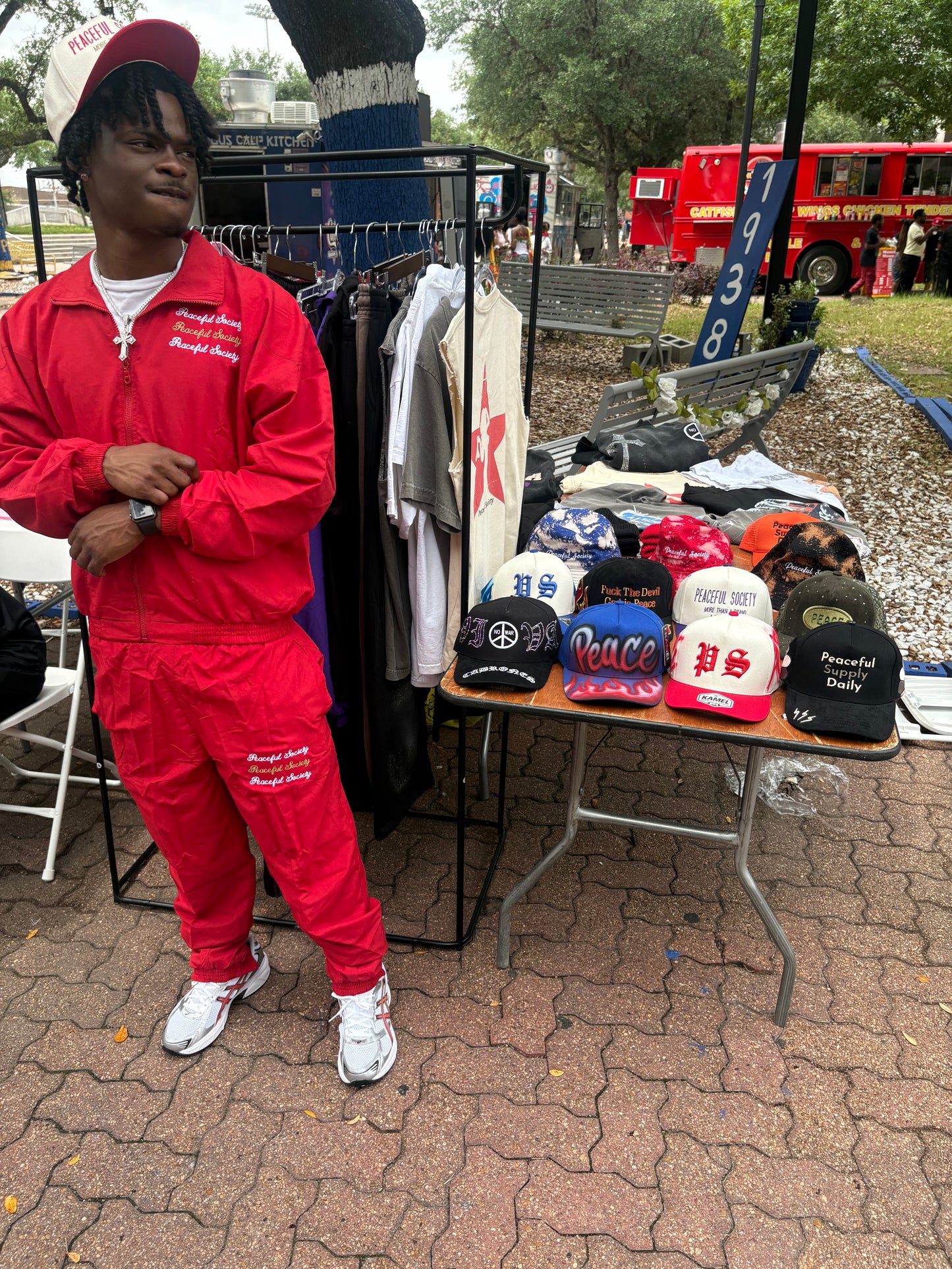 Red ‘Windbreaker’ Pants