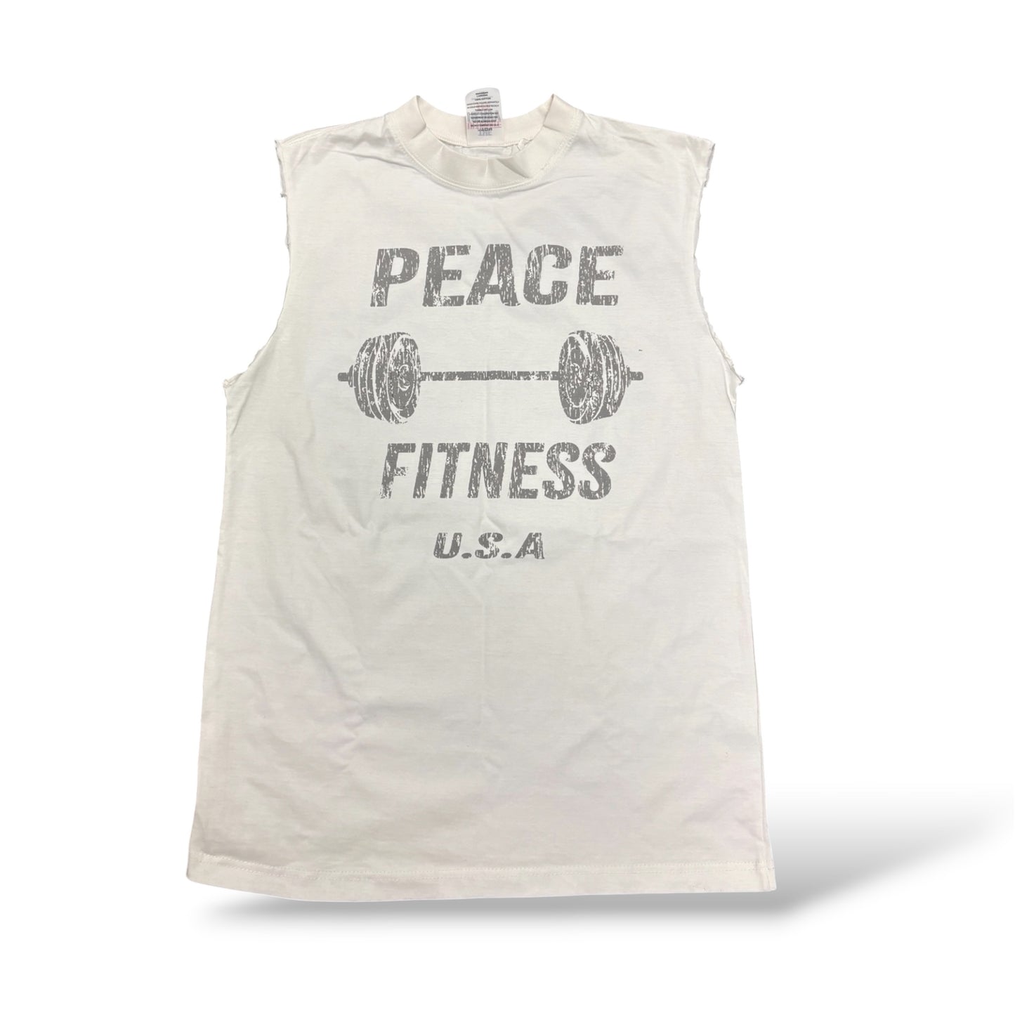 ‘Peace Fitness’ Sleeveless Workout T-Shirt