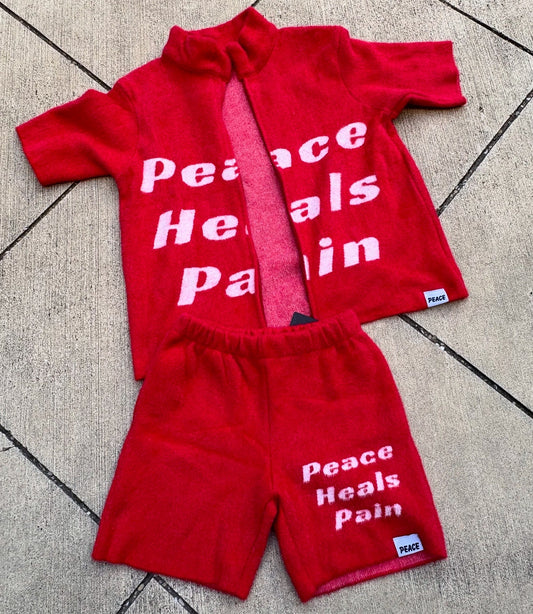 Red ‘Peace Heals Pain’ Set