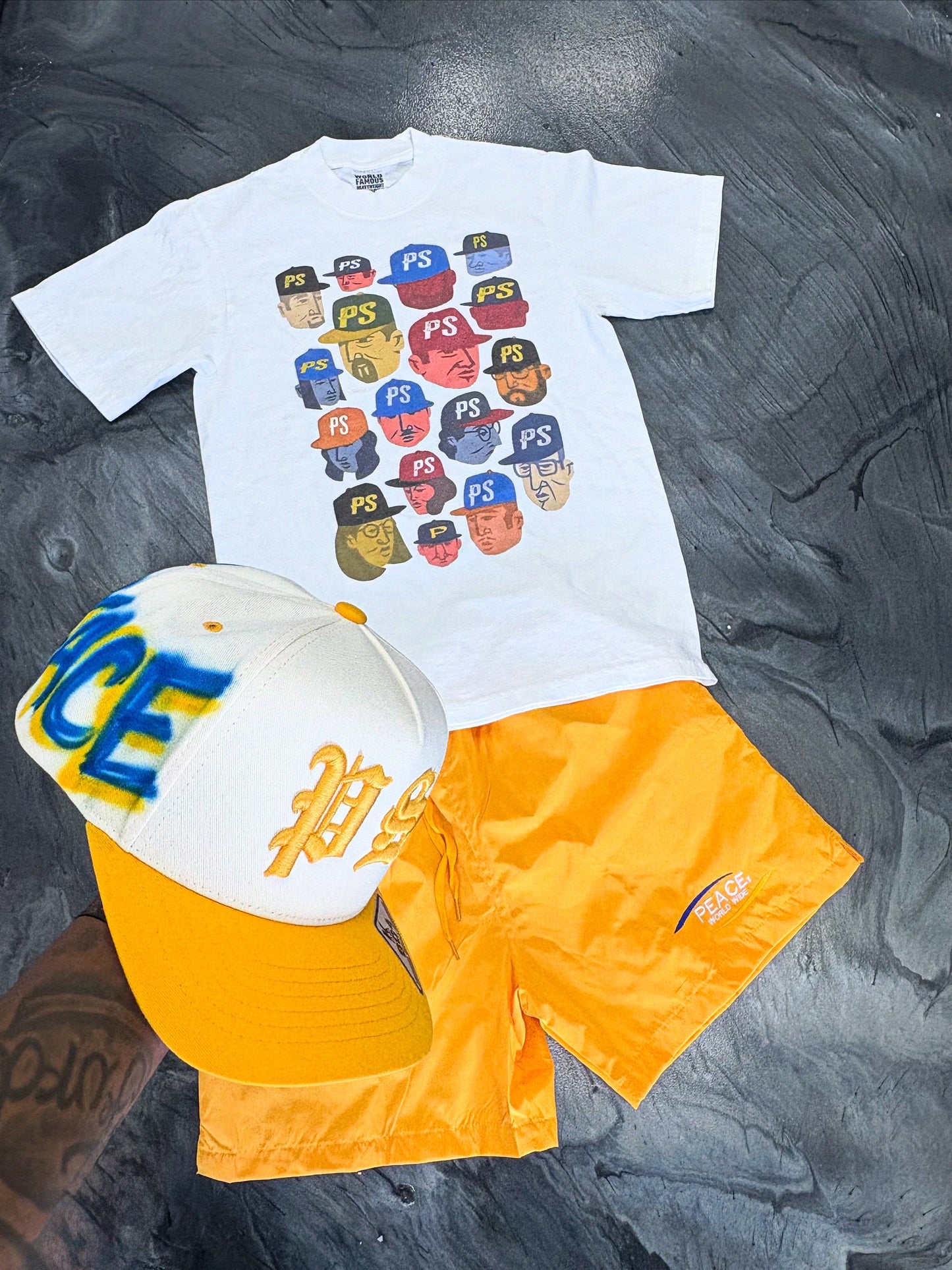 White ‘PS Fitted Hat’ T-Shirt