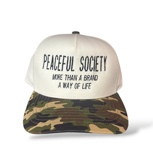 Camo ‘Peaceful Society’ Hat
