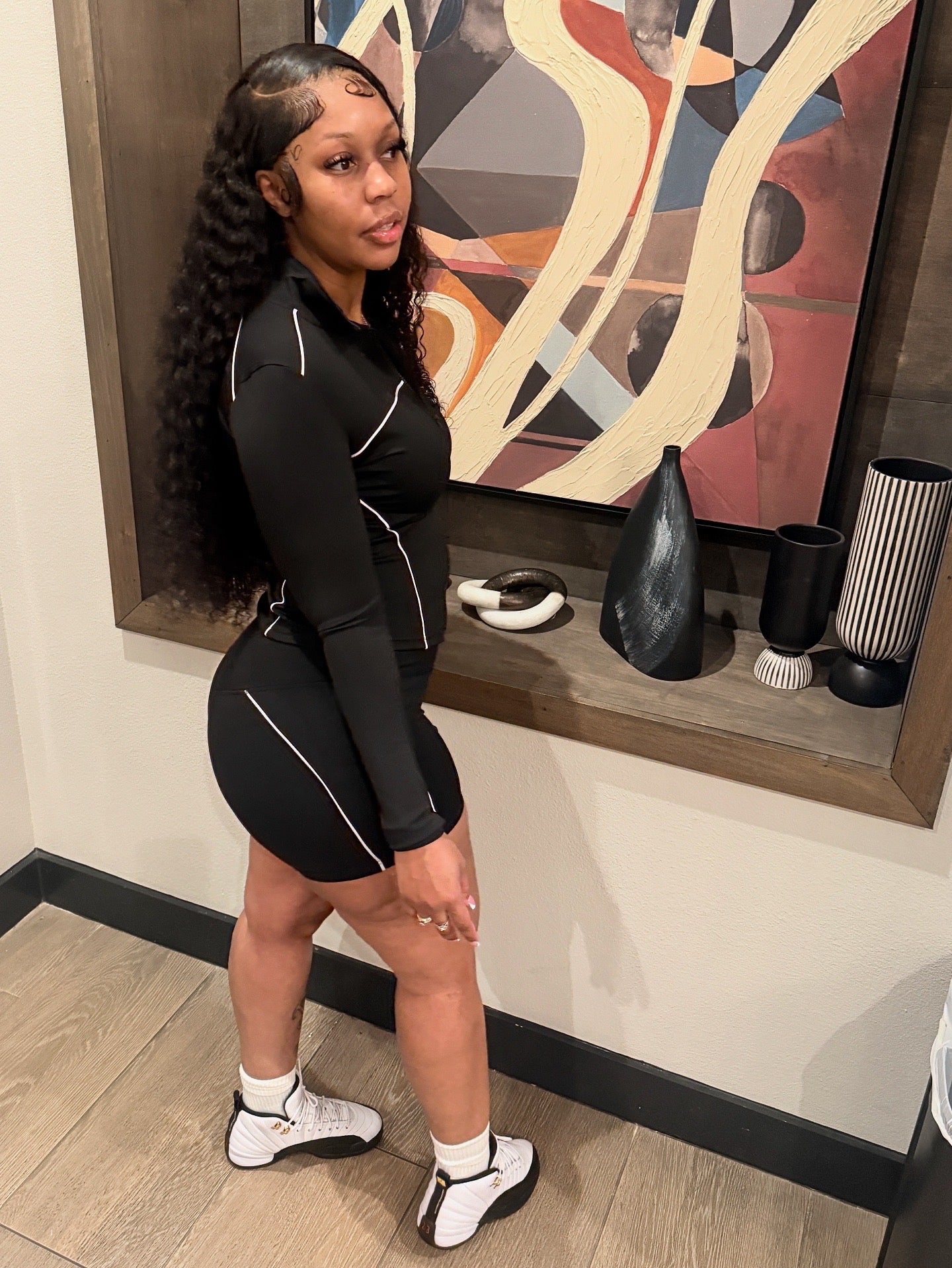 Ladies Black ‘2 piece’ Activewear Set