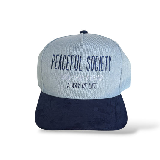 Light Blue/Dark Blue ‘Peaceful Society’ Hat