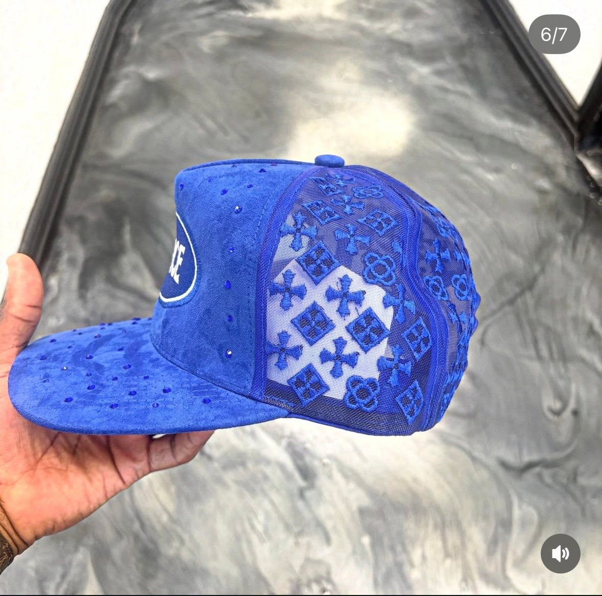 Royal Blue ‘Rhinestone Chrome’ Hat