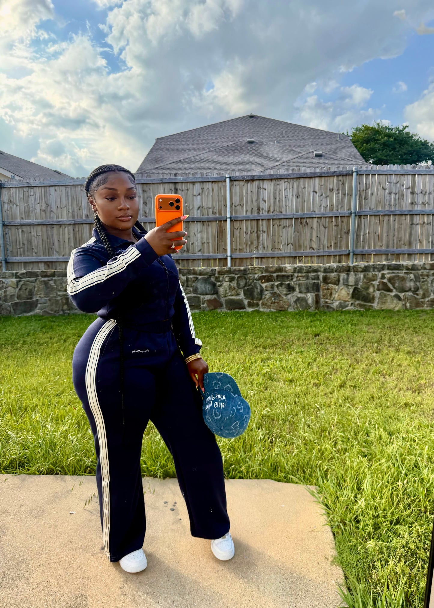 Ladies Blue ‘2 piece’ Zip Up Set
