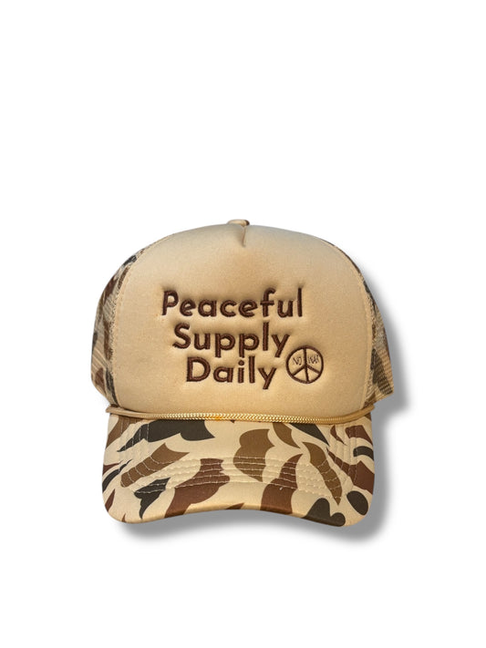 ‘Peaceful Supply Daily’ Camo hat
