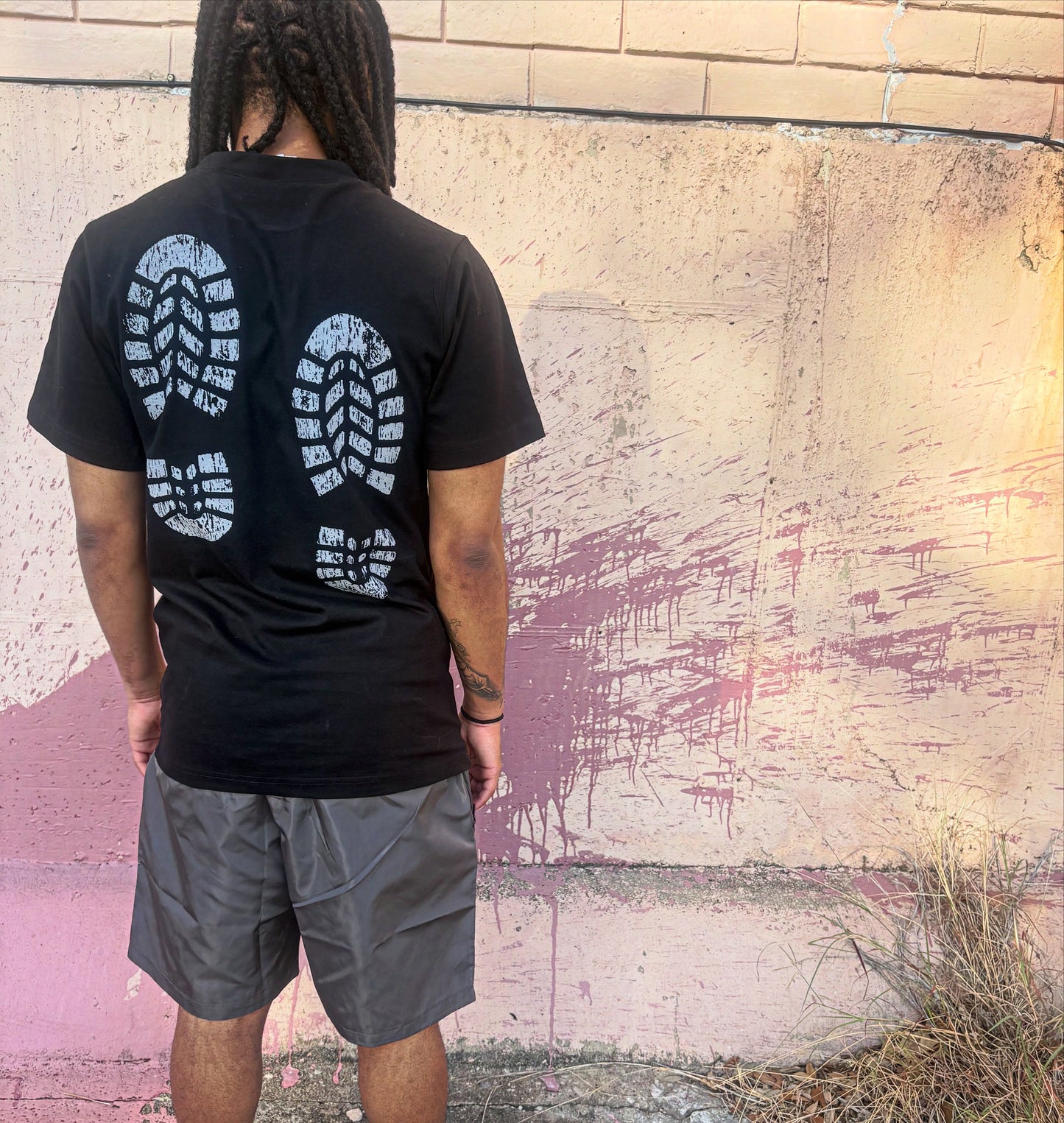 Black ‘Boot Print’ T-Shirt