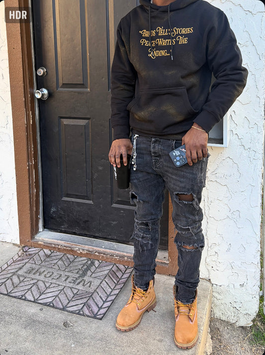 Adult ‘Black History Braids’ Acid-Wash Hoodie