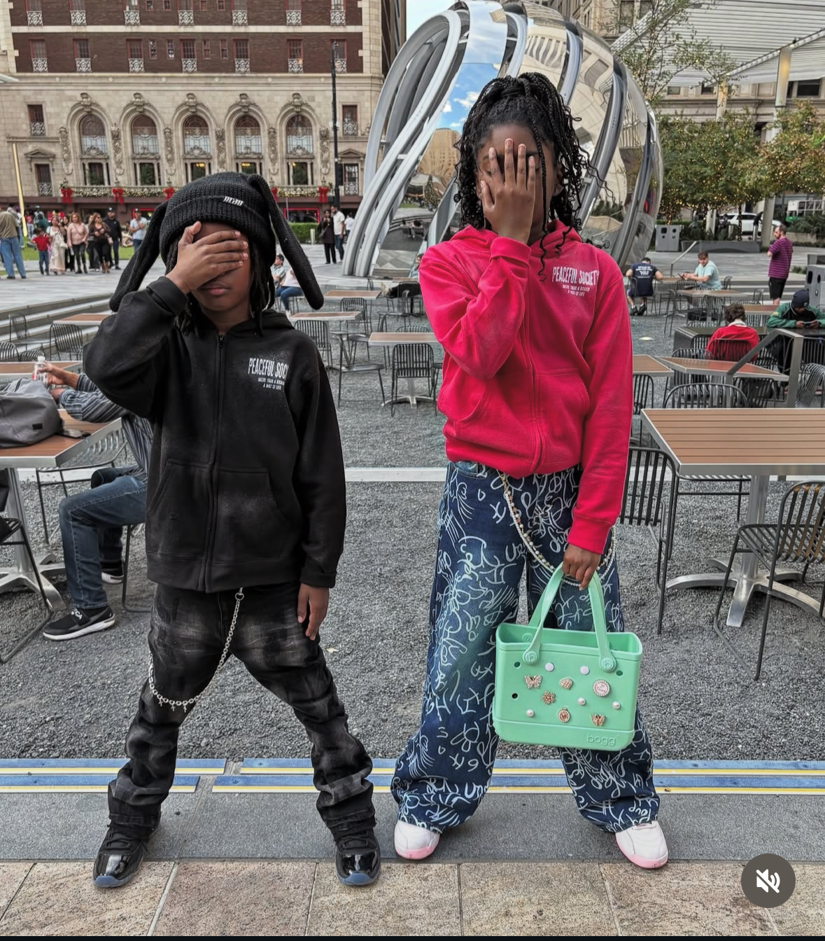 Kids/Youth Pink ‘Peaceful Society’ Zip Up Jacket