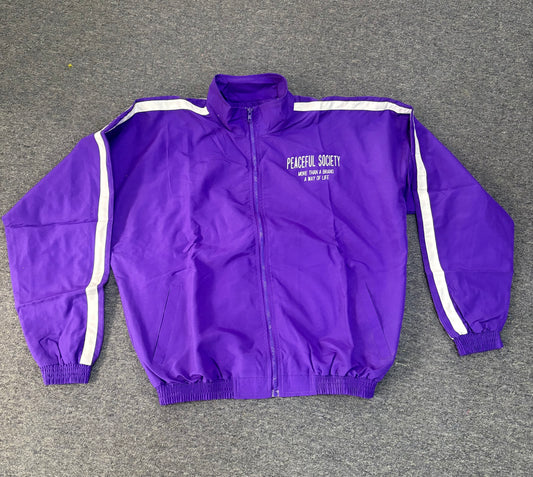 Purple ‘Peaceful Society’ Windbreaker Jacket