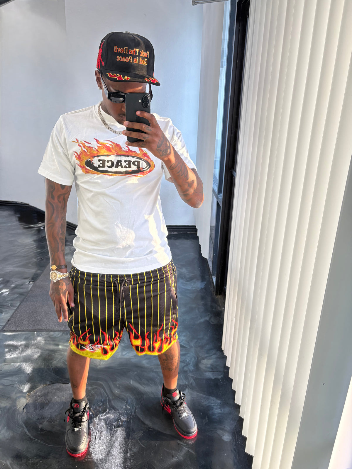 Peace ‘On Fire’ Shorts