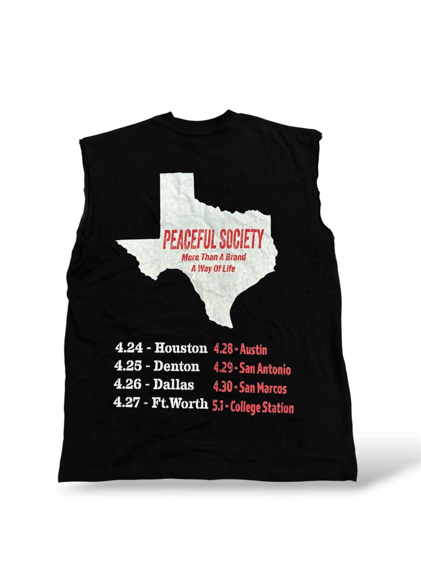 Peaceful Society ‘Texas Tour’ Sleeveless T-Shirt